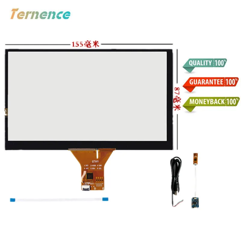 

Skylarpu 155mm*87mm Touch screen Capacitive touch panel Car hand-written screen Android capacitive screen development 155mmx87mm