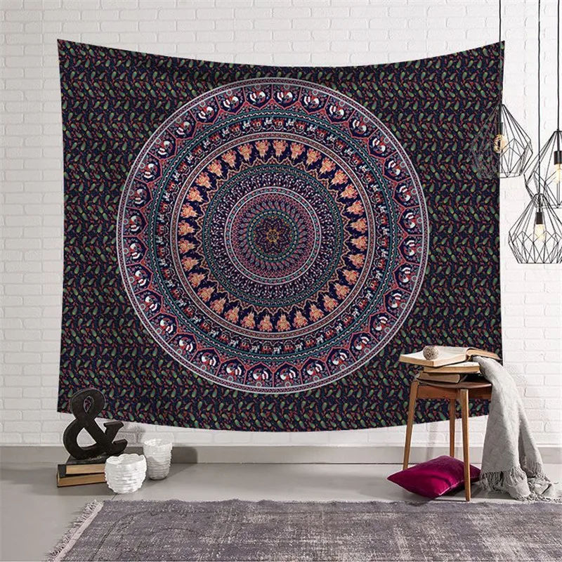 150*200cm Indian Mandala Tapestry Yoga Mat Bedspread Hippie Home Decor Wall Hanging Bohemia Beach Towel large Tapestry