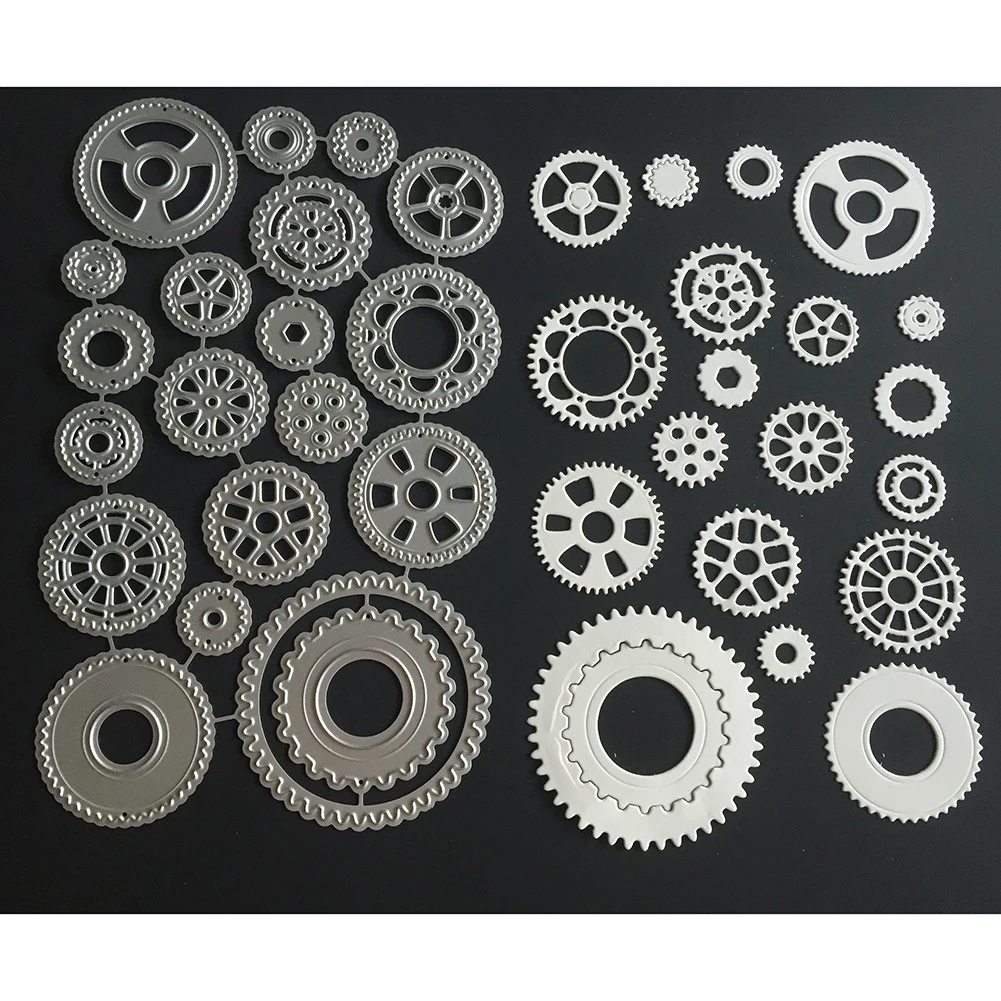 

Gear Set Metal Cutting Dies for Scrapbooking Craft Die DIY Gift Card Paper Photo Cut Dies Stencil Template 2019 Knife Mold Decor