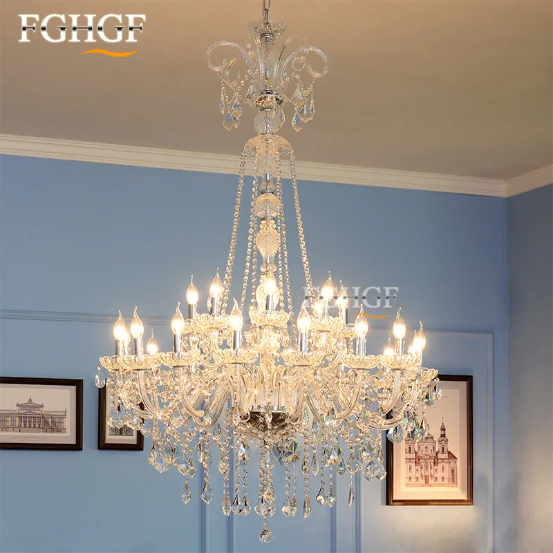Modern Crystal Chandelier Light Luxury Chandeliers Lamp Clear Color Candle Lighting Lustre E14 E12 for living room Bedroom Hotel (1)