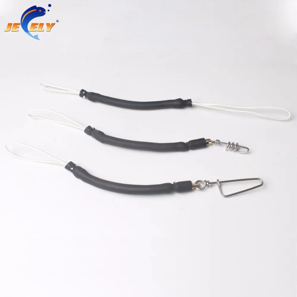 

Free Shipping 12cm Spearfishing Accessories Super Shockcord Bungee with Spectra/Corkscrew Pigtail Swivel/Snap for Spearguns