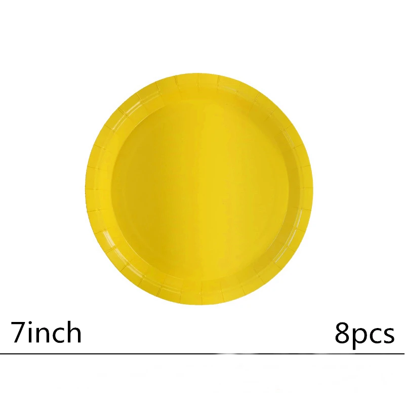 8 шт./лот Карамельный цвет бумажные тарелки для дня рождения праздничные блюда пастельных пластина с золотым Фольга Baby Shower Свадебные украшения посуда - Цвет: 7inch Plate 8pcs