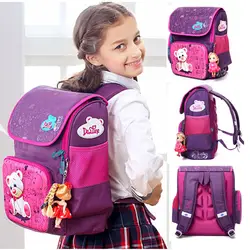 Лидер продаж Delune ортопедический рюкзак для девочек цветок детские школьные сумки 3d бабочка школьные сумка Mochila Infantil класс 1-3