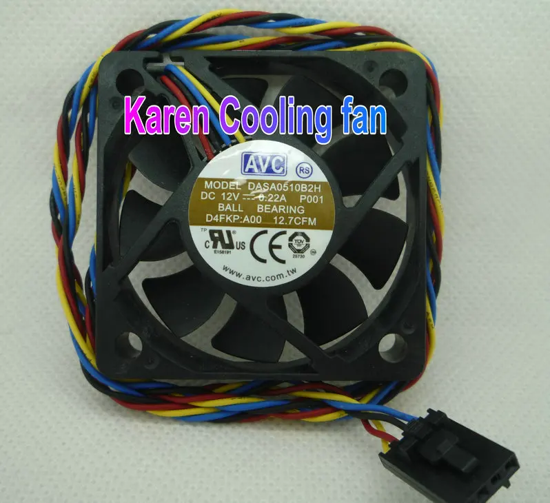 Новый оригинальный вентилятор Охлаждения AVC 5 см DASA0510B2H 5010 12 В 0 22a 4Wire PWM fan