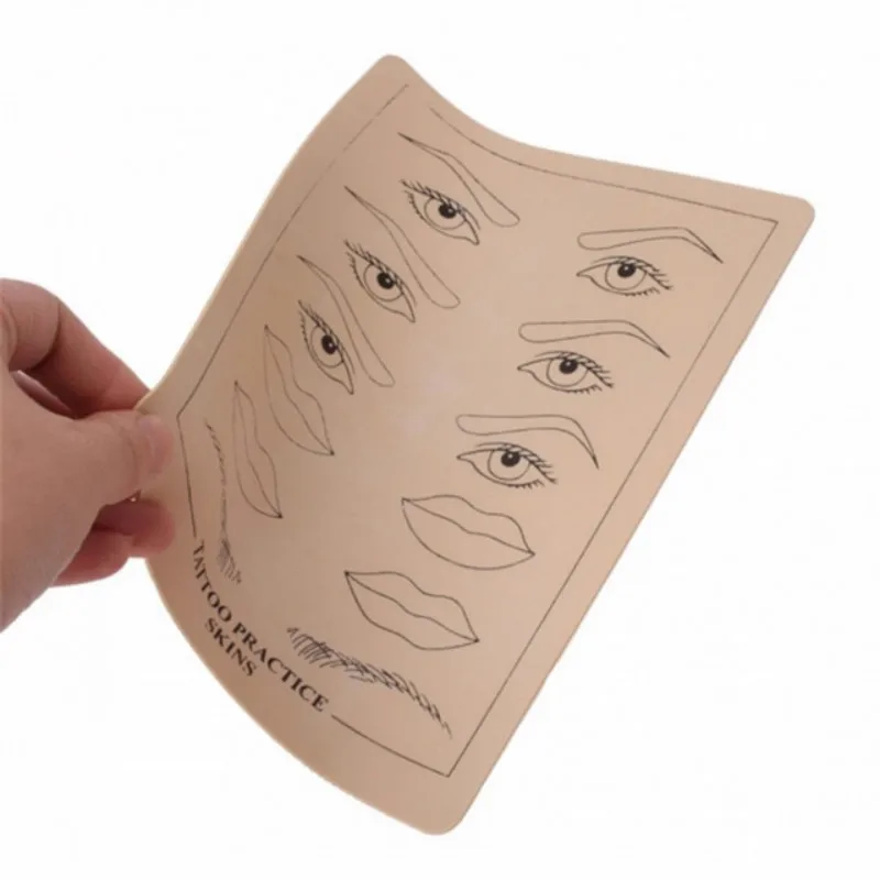 1pcs White Eyebrow Lips Tattoo Practice Skin Needle for Feeding Machine Simulation | Красота и здоровье