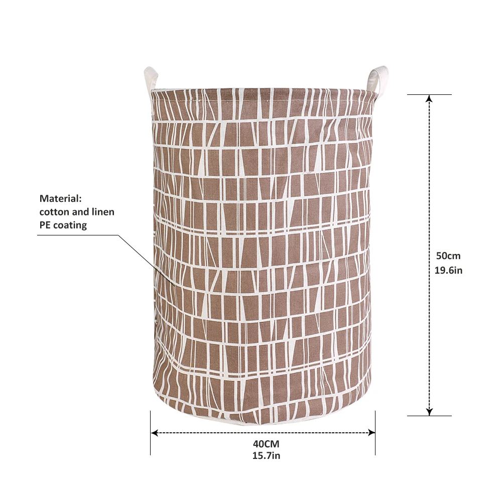 1 шт. негабаритный водонепроницаемый хлопок белье PE корзина для белья игрушки корзины для хранения одежды ведро-органайзер для ванной комнаты 35x45/40x50 см