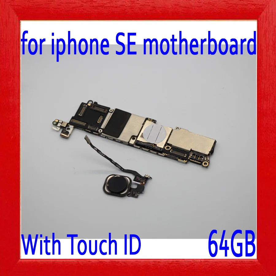 

64gb Original unlocked for iphone SE Motherboard with Touch ID,Black for iphone SE Mainboard with IOS System by Free Shipping