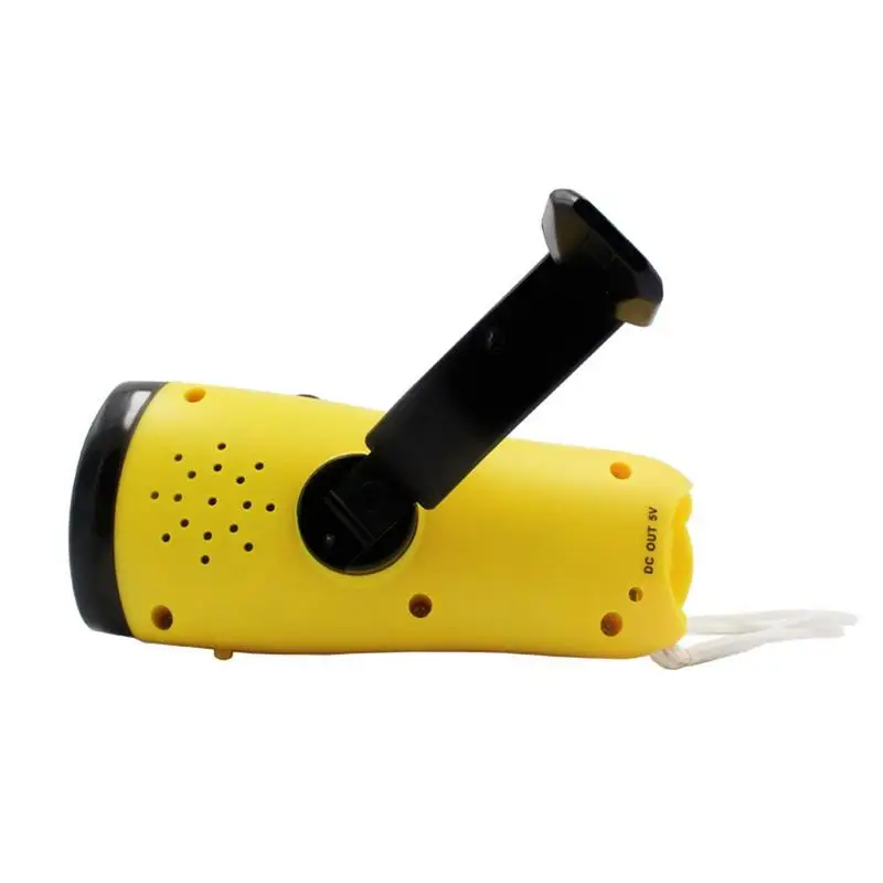 

Outdoor Portable AM/ FM Radio Emergency Hand Crank Dynamo Power Bank Supply Support Flashlight Built-in 500MAH Battery