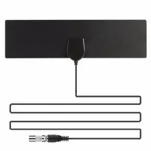 Flat Indoor HD Signal Amplifier Digital TV Antenna HDTV 50 Miles Range VHF UHF Easy To Install Slim Build High Performance 13ft 
