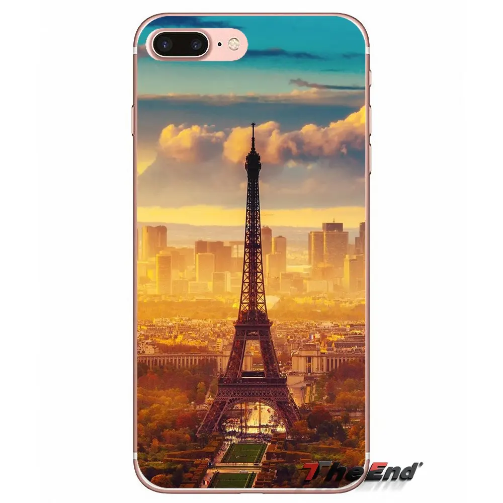 Мягкий чехол для Samsung Galaxy Note 3 4 5 Grand Core Prime S3 S4 S5 MINI S6 S7 edge S8 S9 Plus Eiffel Tower Night