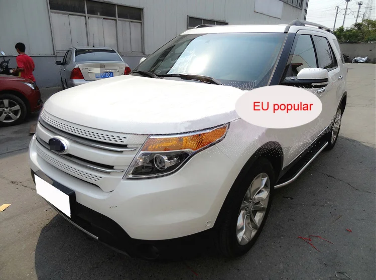 Роскошная Беговая доска боковая ступня для ford Explorer 2011-, "EU" новейшая модель, утолщенная нержавеющая сталь+ PP, ISO9001 качество