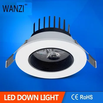 

3W led downlight white+black led ceiling light luces decoracion led 220v