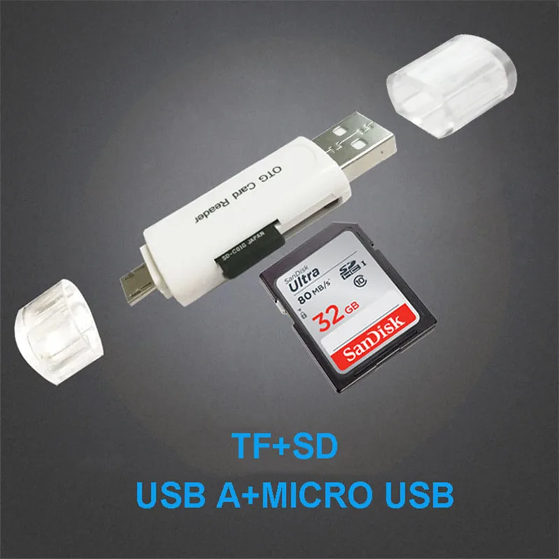 Vmonv 2 в 1 USB OTG карт флэш-накопитель USB2.0 OTG TF/SD карты для телефона Android памяти компьютера PC Card Reader