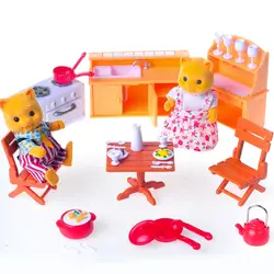 2019 Горячие Sylvanian Families Мебель игрушечные лошадки Кукольный диван пианино стол миниатюрный наборы мебели детский подарок