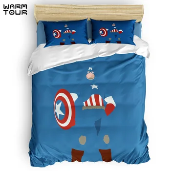

WARMTOUR Duvet Cover Superhero Duvet Cover Set 4 Piece Bedding Set For Beds Bedding Set Luxury DHL Shipping Method