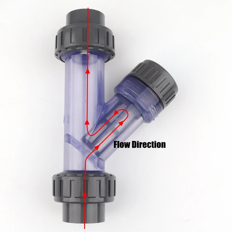 1 шт. прозрачный НПВХ y-тип фильтр аквариумный аквариум адаптер для ПВХ труб оросительные фильтры садовые водопроводные соединители