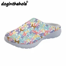 Doginthehole спортивные сандалии для женщин мультфильм алфавит печати морская обувь для девочек открытый сандалии сетка Спортивные Тапочки Лето воды