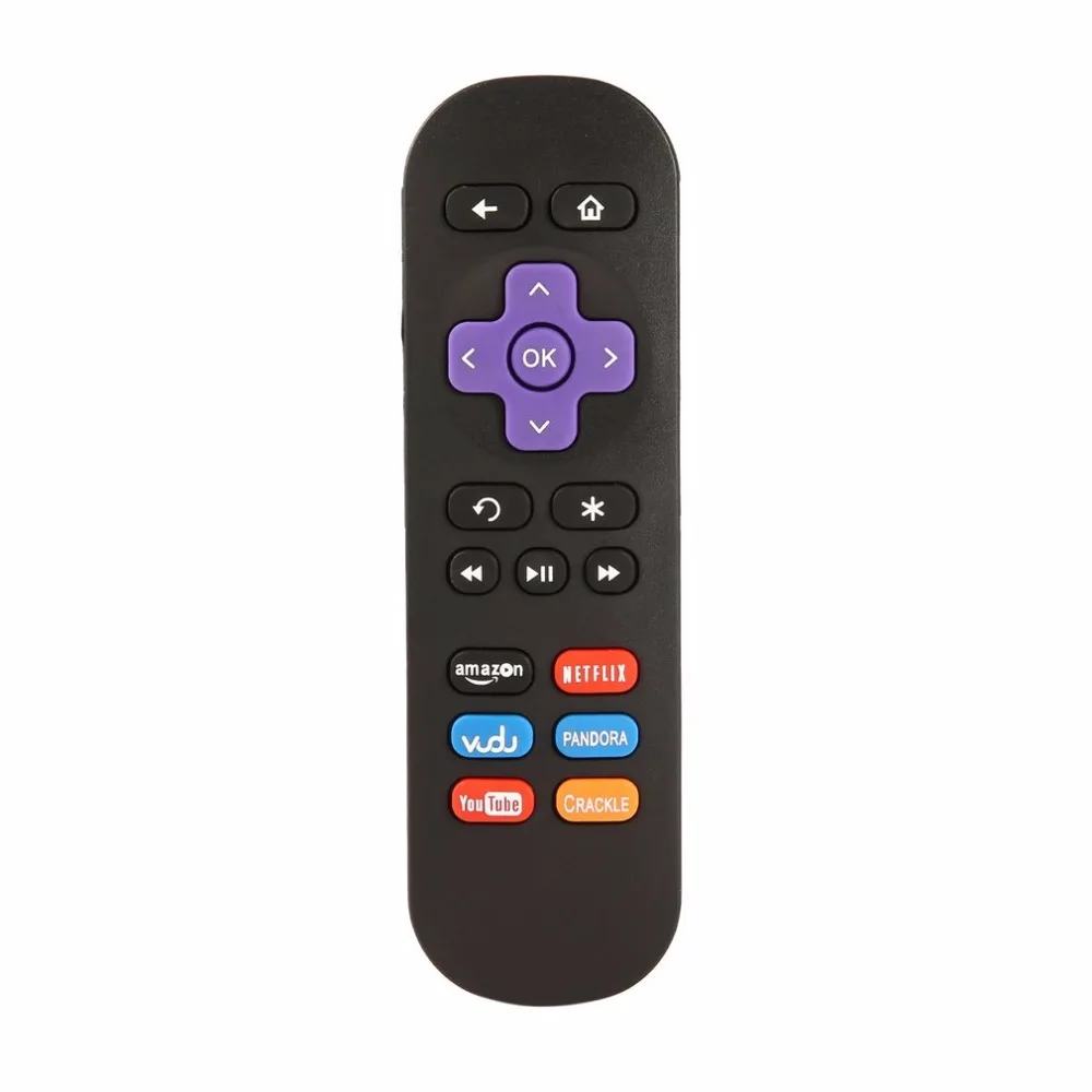 

6 Channel Shortcut 6 Keys Buttons Replacement IR Infrared Remote Control for ROKU 1 2 3 4 LT HD XD XS Streaming Player