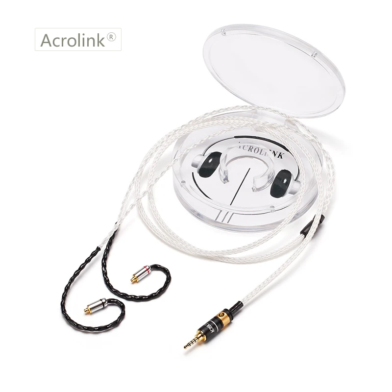 Acrolink 16 Core модернизированные посеребренные наушники с mmcx для 4,4/3,5/2,5/iphone Съемный стерео аудио кабель для наушников