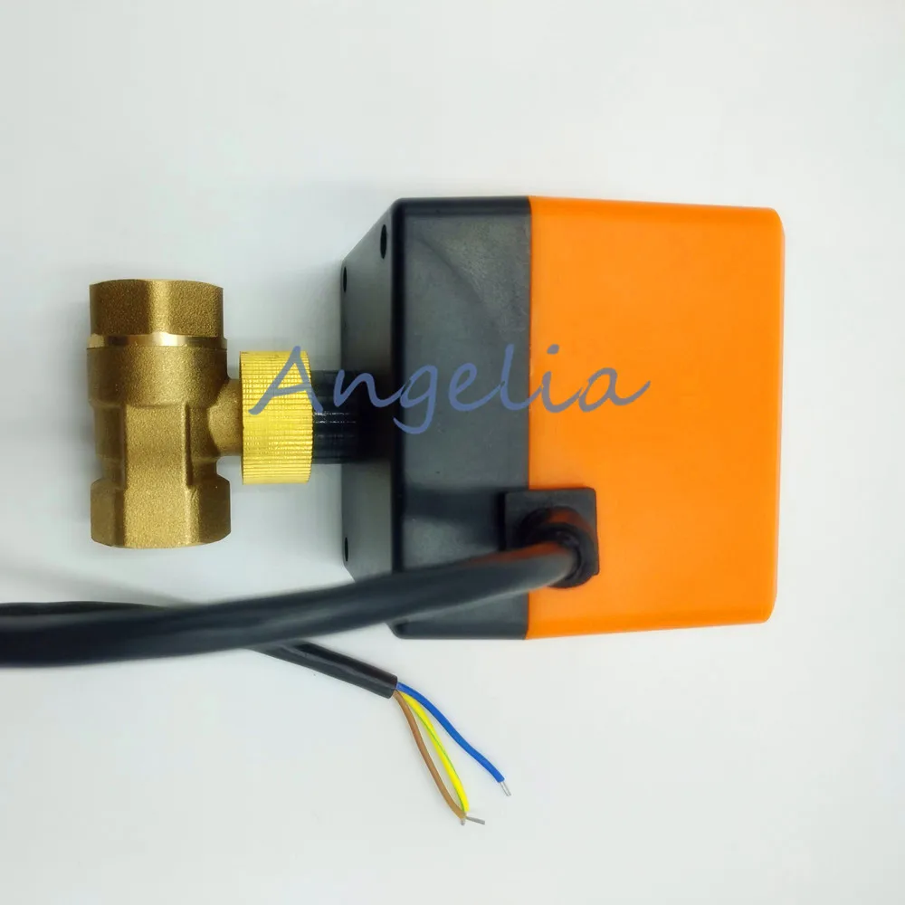 DC12V/24 V DN15 G1/2 "BSPP Латунь 2 способ моторизованный шаровой клапан электрический