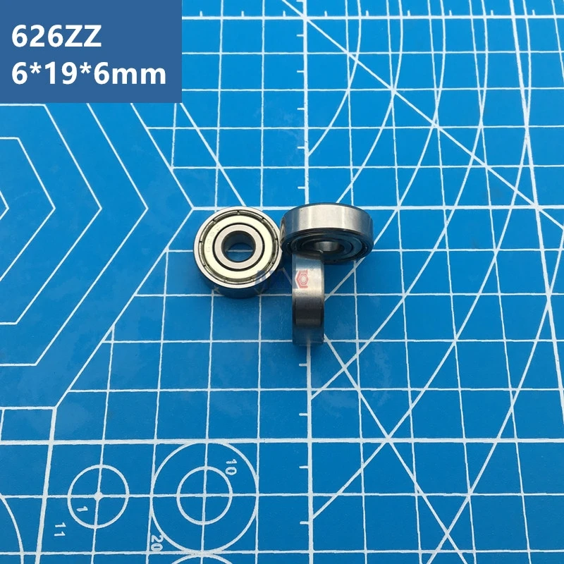 

Free Shipping ABEC-5 radial shaft 10pcs 626ZZ (6*19*6 mm) metal shield miniature 626Z deep groove Ball Bearings 626 ZZ EMQ Z3V3