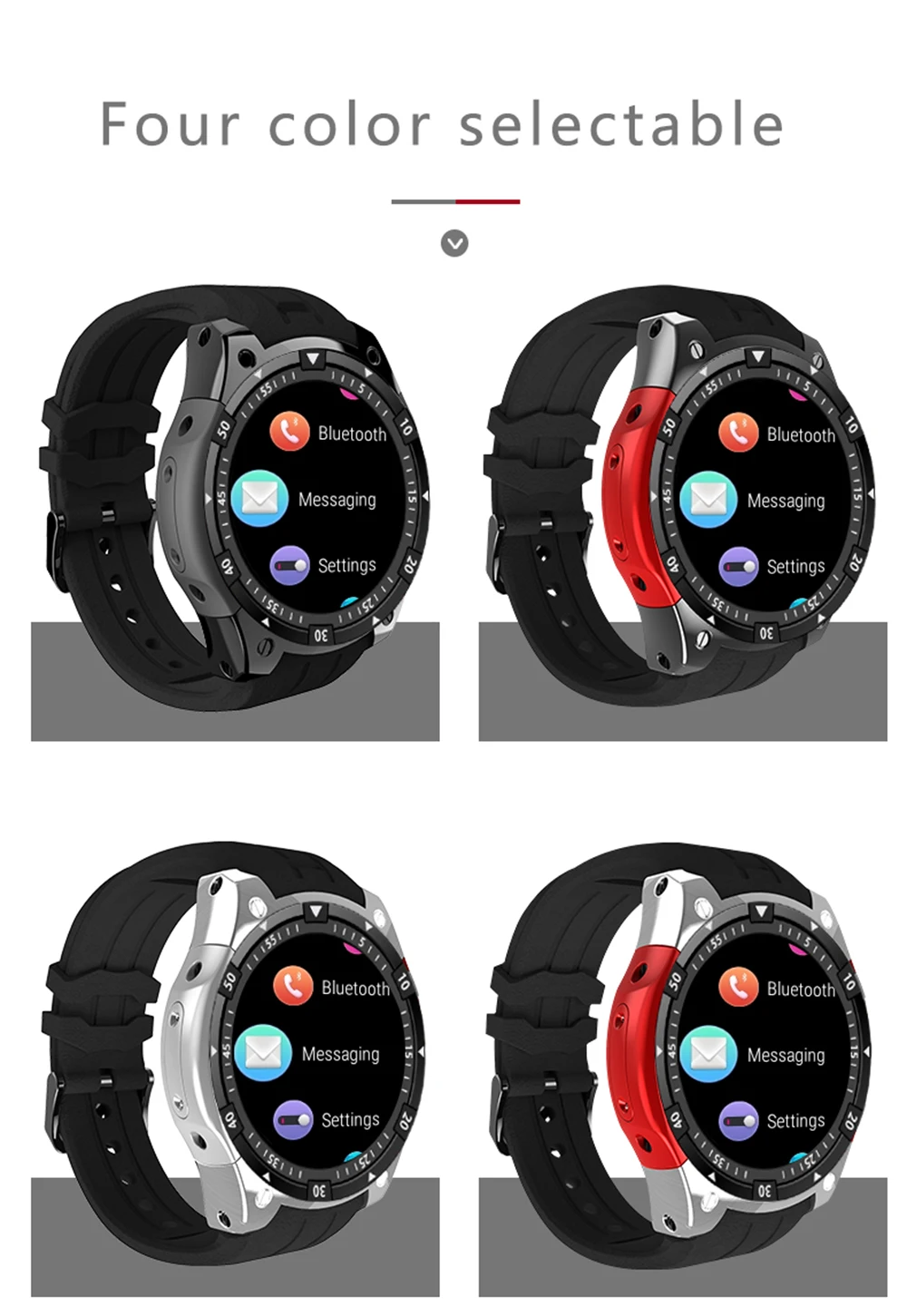696X100 Bluetooth Смарт часы фитнес-трекер для измерения сердечного ритма 3g gps Android 5,1 SmartWatch мужские спортивные часы PK kw18 kw88