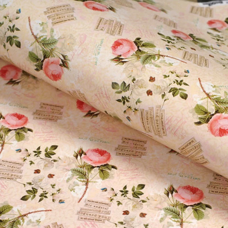 

ENO Greeting Wrapping Papers Rose Flower Decorative Wrapping Paper Scrapbooking Background Papers
