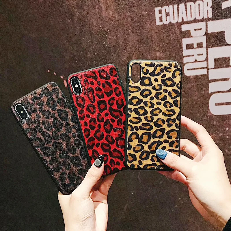 Зимние пикантные леопардовые пушистые чехол для iPhone x xs max xr плюшевые жесткий