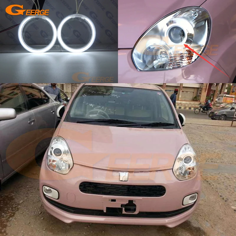 

For Toyota Passo +Hana 2010 2011 2012 2013 2014 Excellent angel eyes Ultra bright headlight illumination CCFL Angel Eyes kit