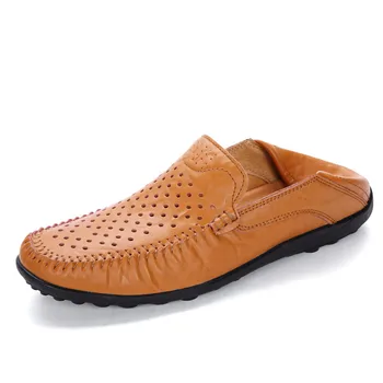 

Soft Leather Summer Shoes Men Loafers Breathable Moccasins Men Shoes Casual Slip On