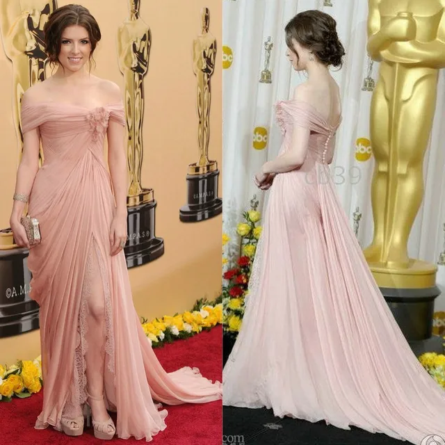 Off Shoulder Chiffon And Lace Por Anna Kendrick Oscar 2010 Off Shoulder Chiffon And Lace Por Anna Kendrick Oscar 2010 Celebrity Inspired Dresses Evening