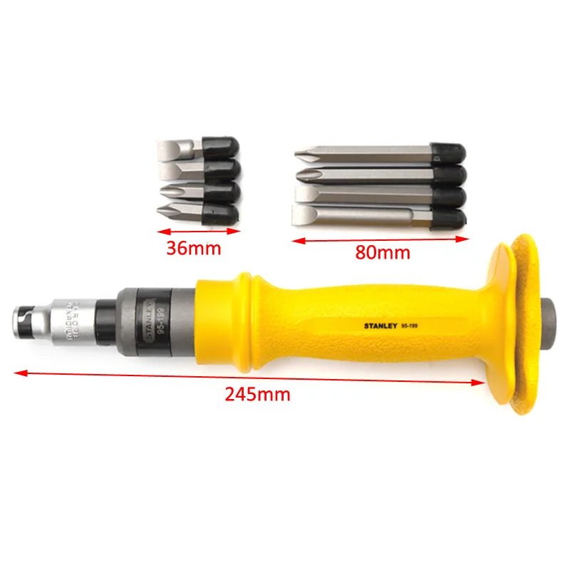 Набор ударных отверток Стэнли 9 шт. 1/2 привод 5/16 шестигранные биты молотковая головка сверхмощная большая ударная отвертка набор с 8 мм ударная головка