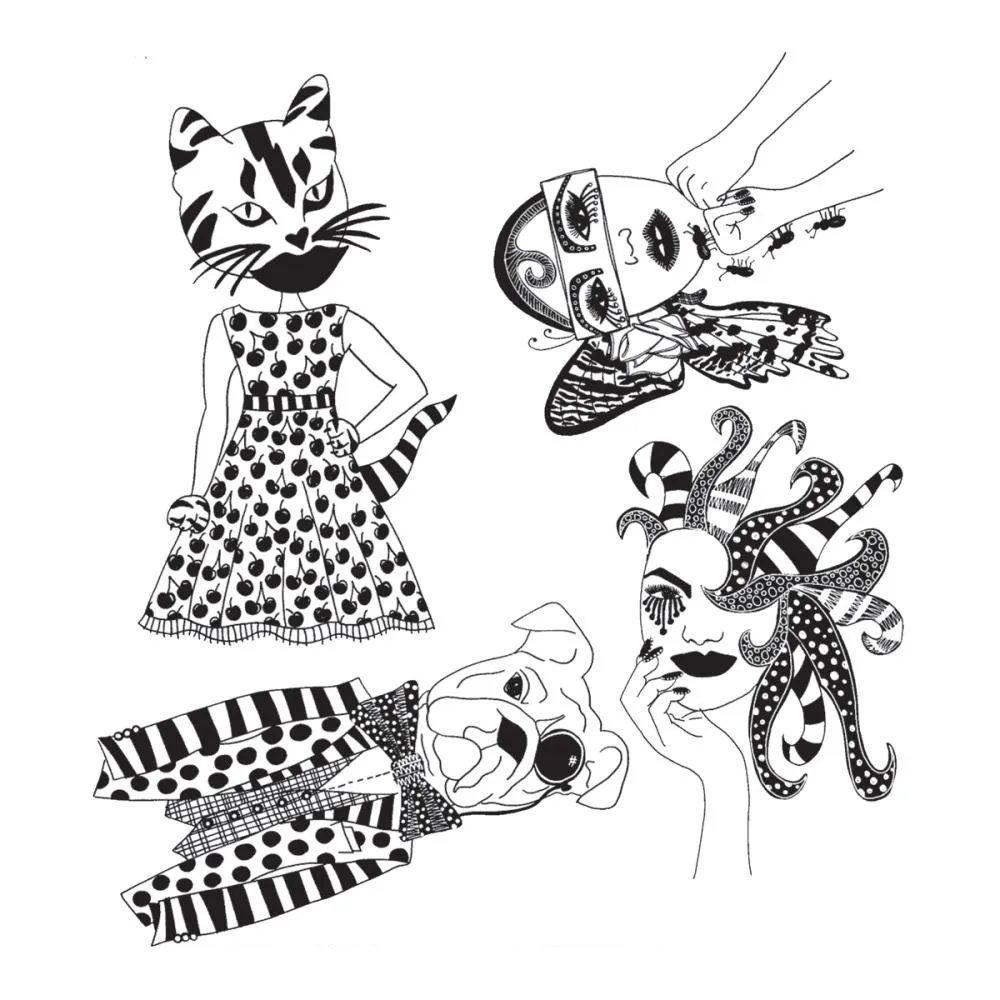 

cat and dog Transparent Clear Silicone Stamp/Seal for DIY scrapbooking/photo album Decorative clear stamp sheets A994