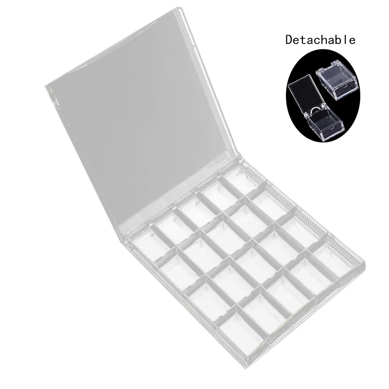 

20 Grids Acrylic Nail Art Storage Case DIY Removable Crystal Beads Jewelry Organize Box Hot Sale