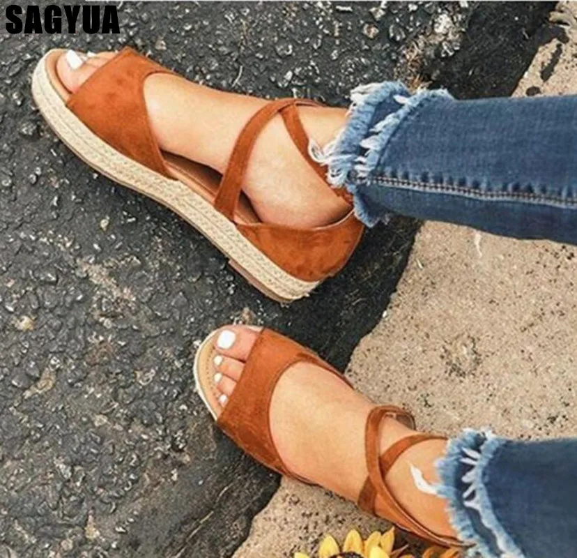 

Platform Open Toe Sandals Women Flat Casual Shoes 2019 Summer Ladies High heels Wedding Party pumps Zipper shoes Big size A68