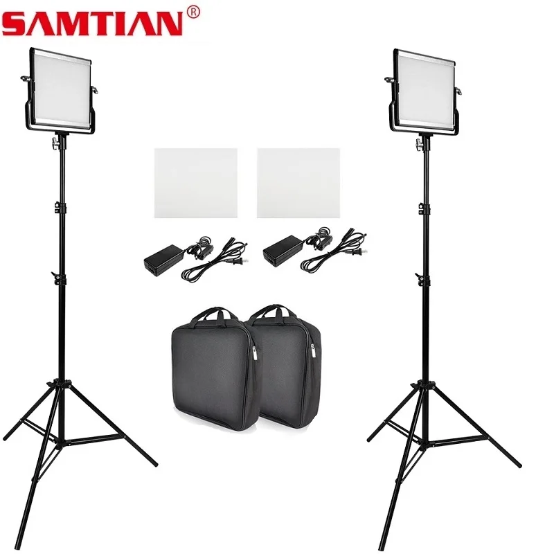 

SAMTIAN L4500 LED Video Light&Tripod Dimmable Bi-Color Photographic lighting LED Panel Light Portable LED Lights For Photography