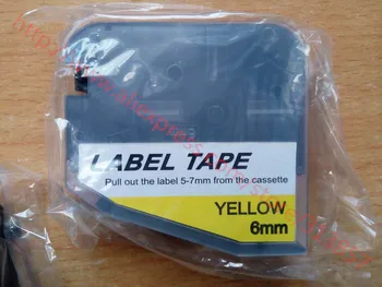 

Tube Printer Label Tape Cassette LM-406YL 6mm Yellow For LMARK cable marker printer electronic lettering machine LK-320 LK-320P