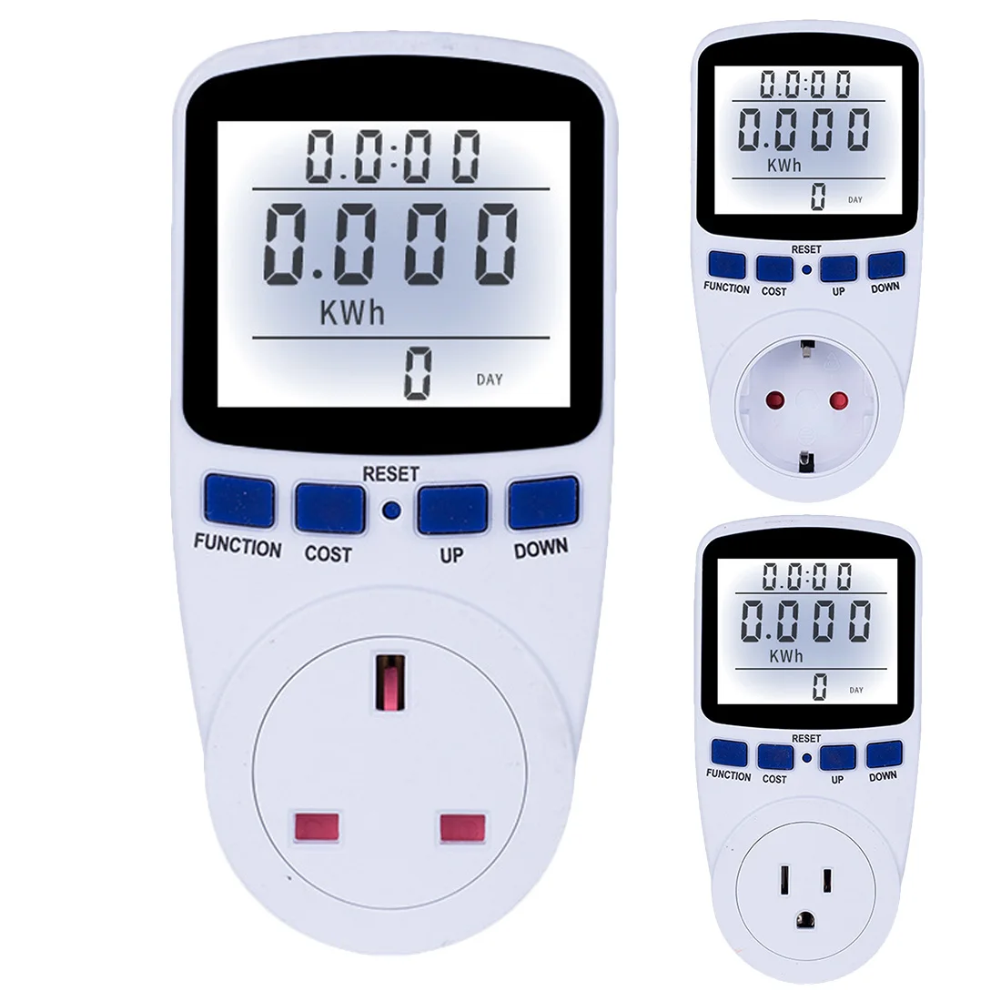 

Digital Wattmet Power Meter Energy Meter Voltage Wattmeter Power Analyzer Electronic Energy Meter Measuring Outlet Socket US EU