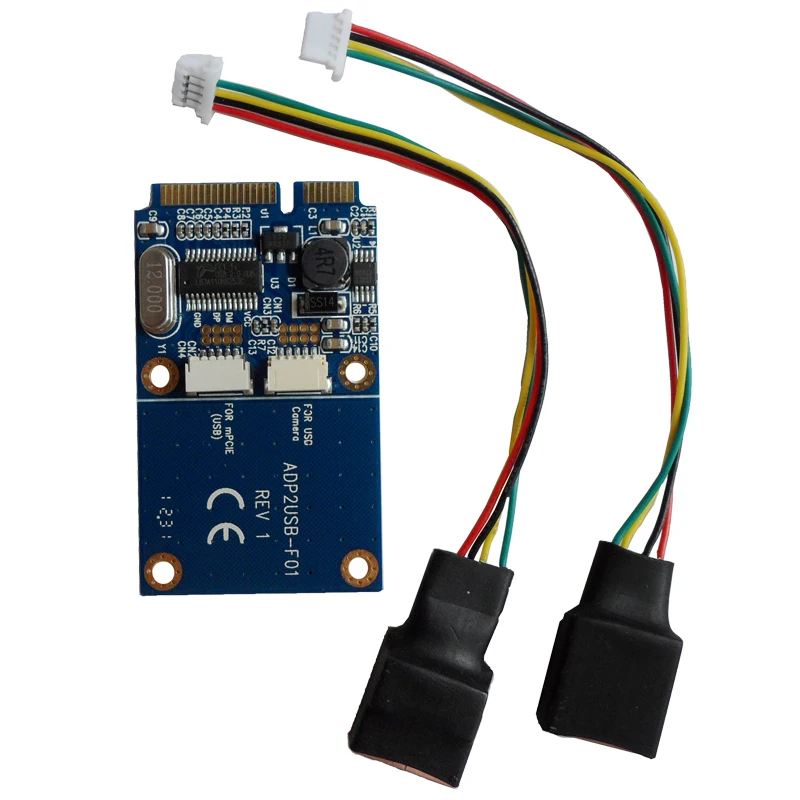 Buy Mini PCIe to 2 USB 2.0 ports card mini PCI e card