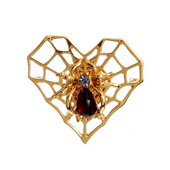 

2pcs/lot New fashion brooch Jewelry Europe hearts dream catcher spider women pins for gift accessories wholesale free shipping