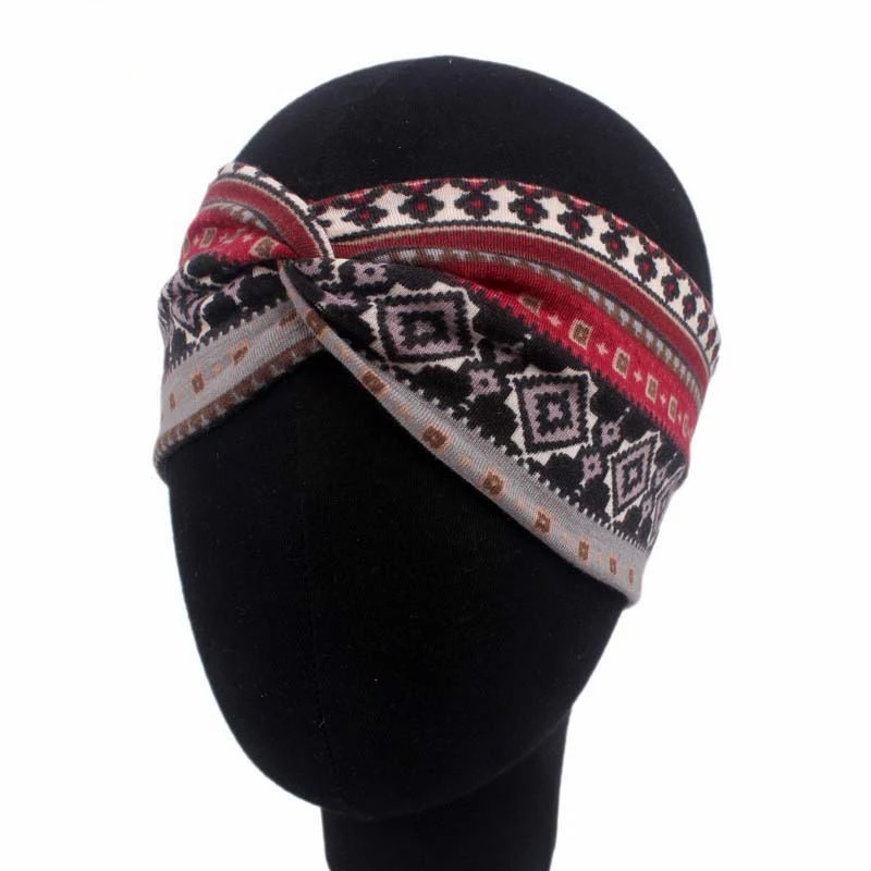 Крупная Лоскутная хлопковая Спортивная Повязка для головы женщин и взрослых