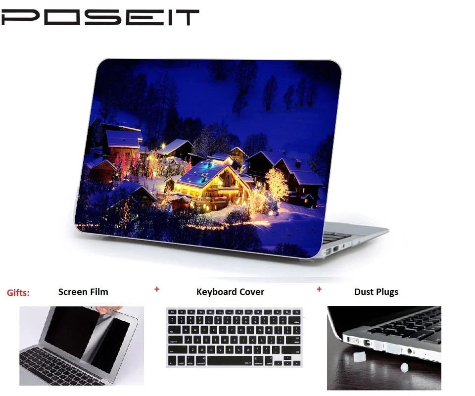 

For Macbook Touch Bar 13 15 Hard Case Cover Laptop Shell+Keyboard Cover+Screen Film+Dust Plugs For Air Pro Retina 11 12 13 15