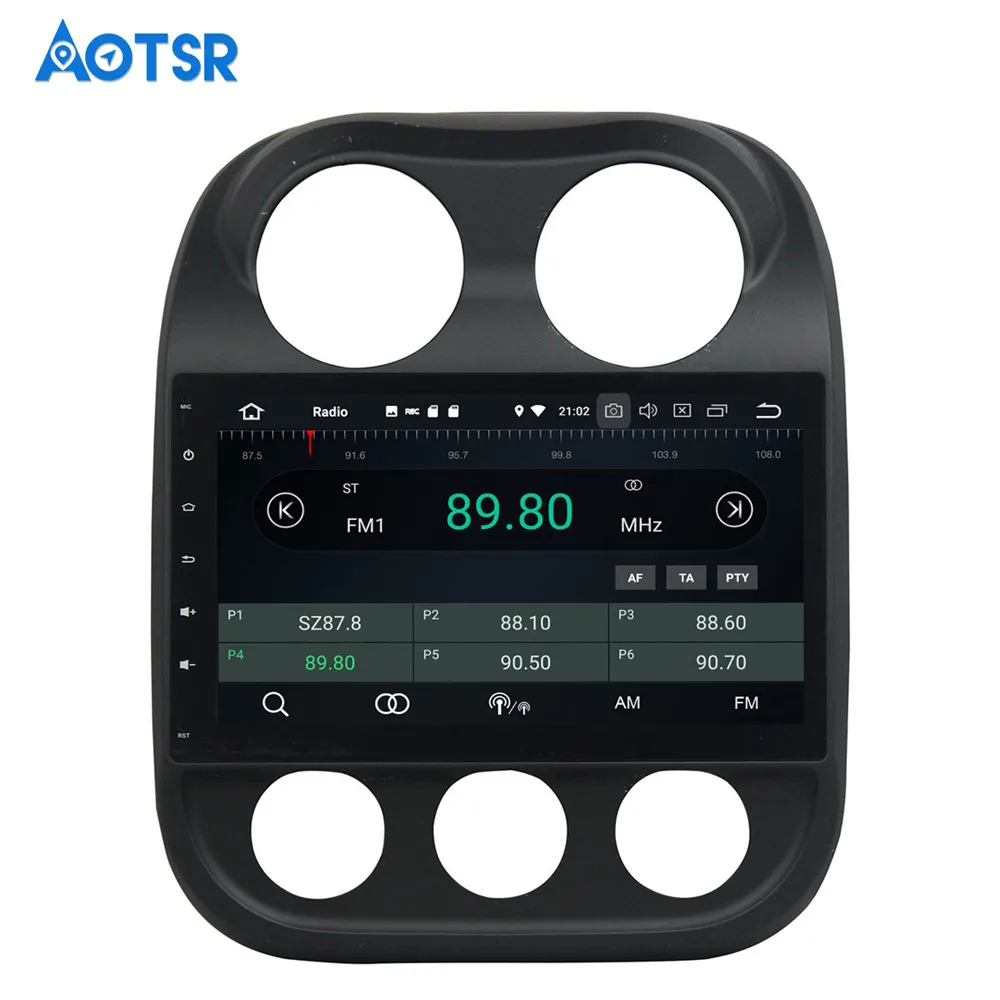 Discount Android 8.0 4+32GB Car DVD Player GPS Navigation Multimedia For JEEP Compass Patriot Radio 2014 2015 car stereo tape recorder 8