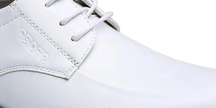 Белая Свадебная обувь для Для мужчин большой Размеры 39-48 из натуральной кожи Для мужчин s темно-синяя обувь дышащие однотонные мужские