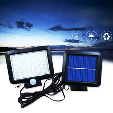 56 светодиодный солнечный свет Открытый Солнечный настенный светильник датчик движения непромокаемый подвесной Уличный настенный светильник для коридора двора