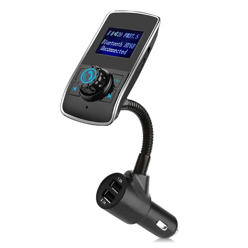 Цветной дисплей экрана Bluetooth FM передатчик Беспроводная радиостанция адаптер USB Автомобильное зарядное устройство Handfree MP3 музыкальный плеер A69B