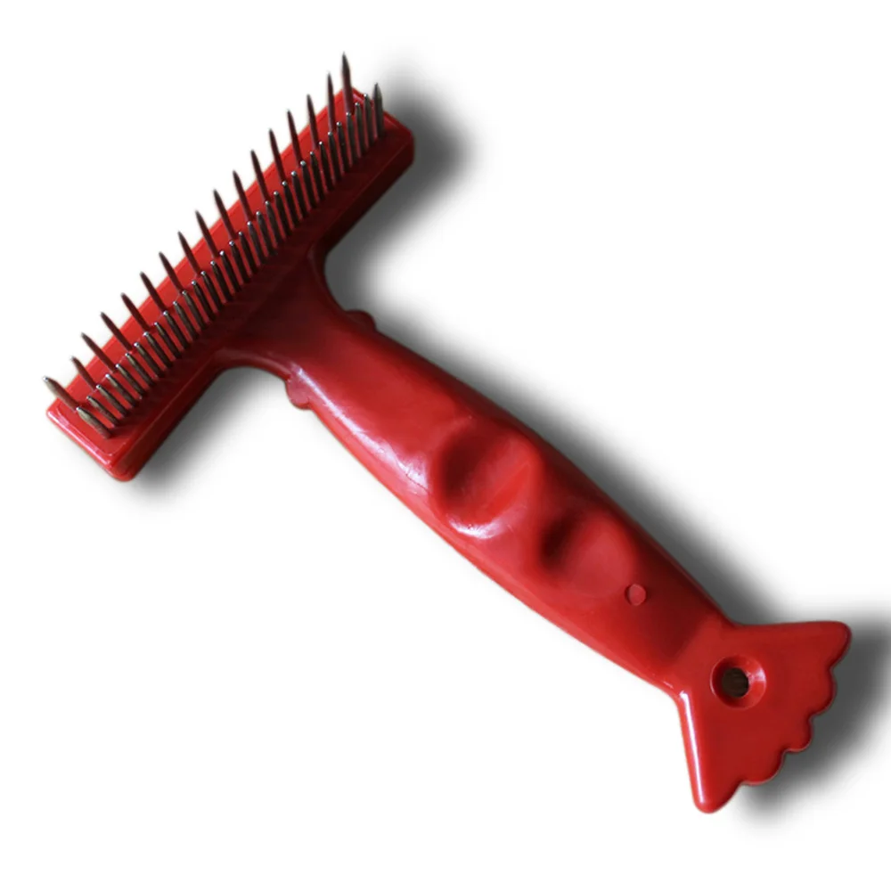 1Pcs Pets Double Row Comb Steel Pins Dog Cat Grooming Undercoat Rake
