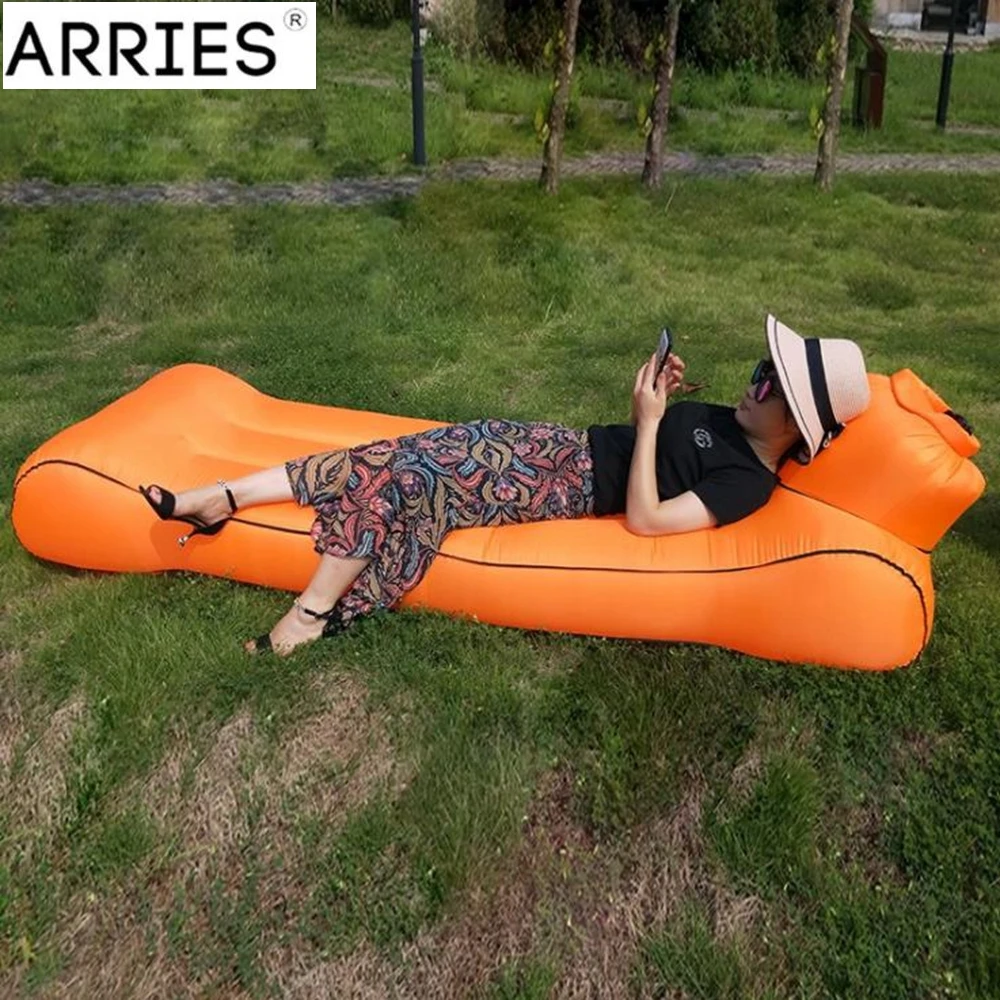 

2019 Original Design Outdoor Fast Infaltable Air Sofa Bed Good Quality Sleeping Inflatable Air Bag Lazy bag Beach Sofa Laybag
