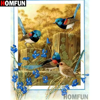 

HOMFUN Full Square/Round Drill 5D DIY Diamond Painting "Animal bird flower" 3D Embroidery Cross Stitch 5D Home Decor gift A17225