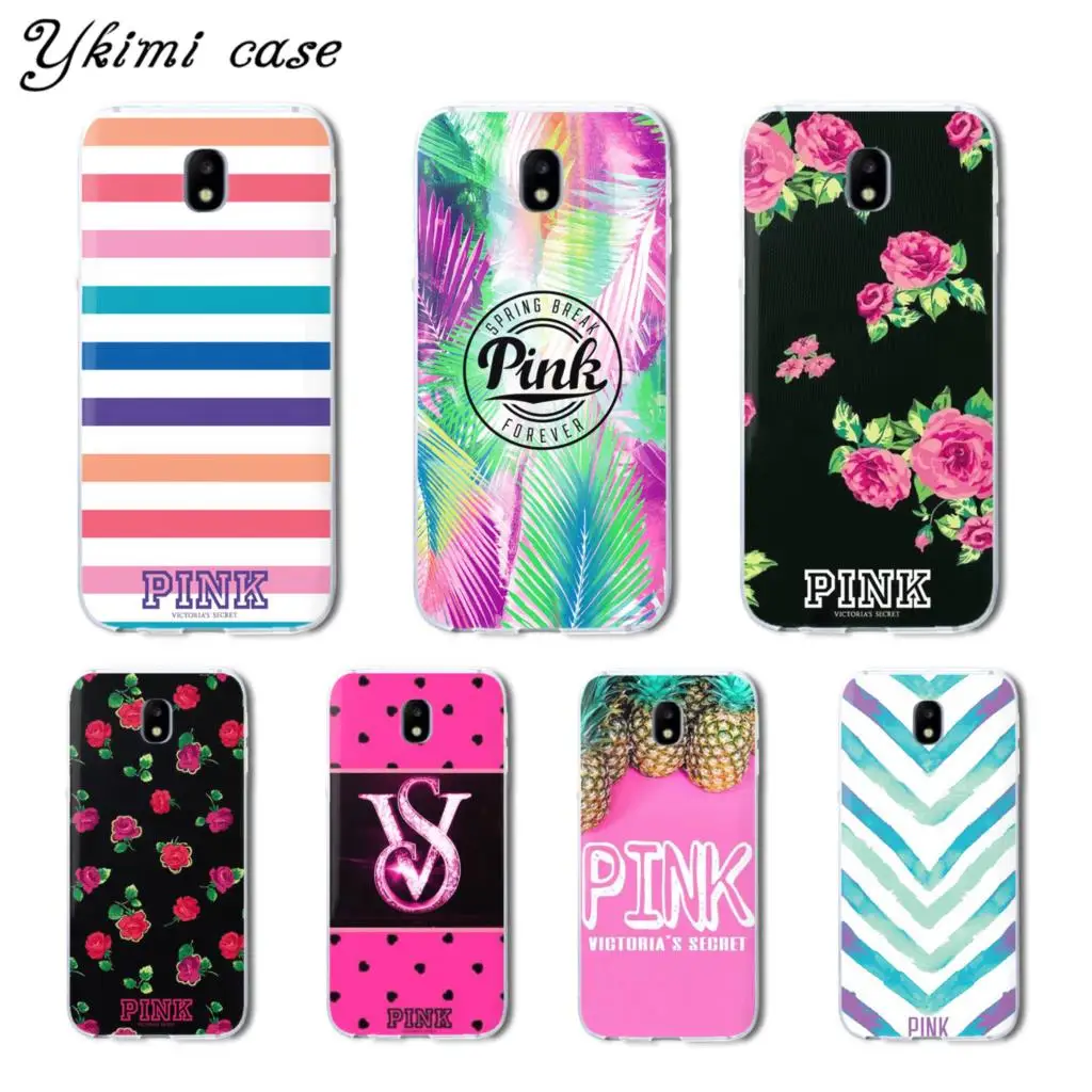 

Ykimi Case For Samsung J3 J5 J7 2017 Eurasian version J3 J4 J6 J8 2018 Case Fashion PINK Cover TPU Soft Silicone capa